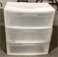 Plastic 3 drawer organizer 22x15x24