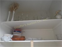 Pantry (top 2 shelves) Vases, serving pieces,