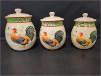 Set of 3 chicken canisters