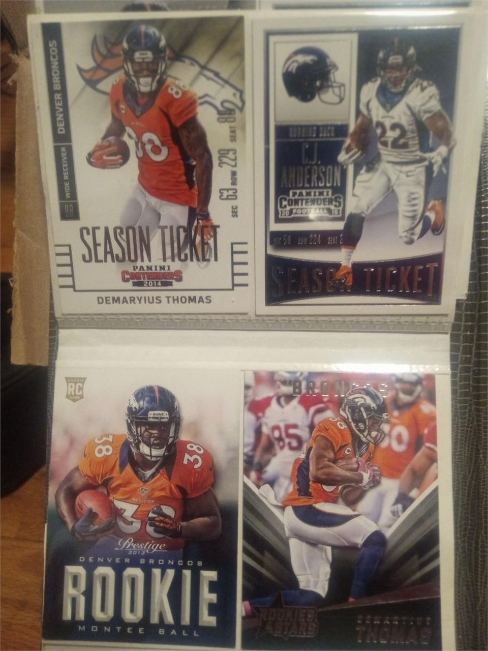 64 Denver Broncos cards