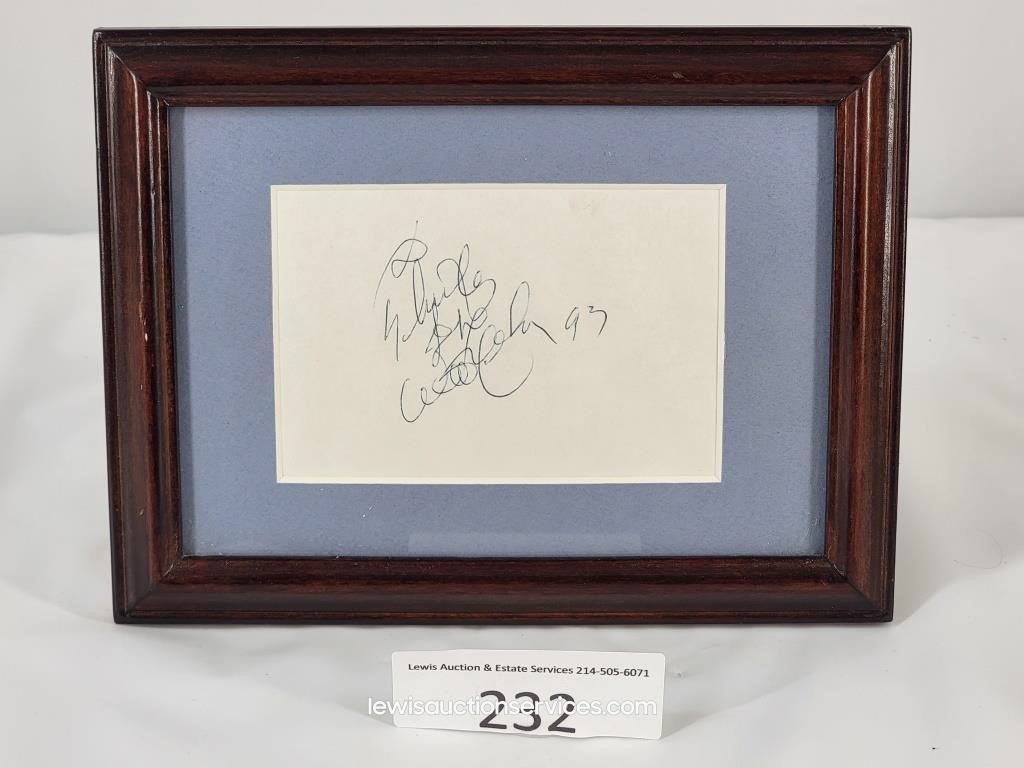 Framed Willie Nelson Autograph