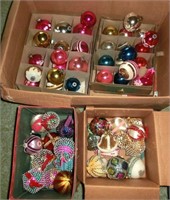 Vintage Shiny-Brite & sequined Christmas ornaments