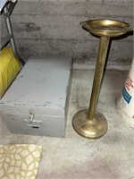 Standing Ashtray & Metal Cabinets