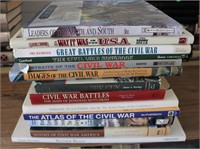 Stack of 14 civil war books