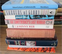 Stack of 10 civil war books