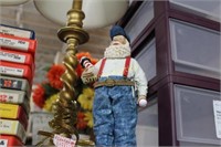 CLOTHTIQUE LIGHT UP LIGHTHOUSE SANTA FIGURINE