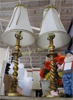 TWISTED BASE LAMPS WITH SHADES