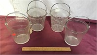 Vintage Etched Glass Ice Buckets by Cambridge