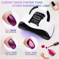 Middle  UV LED Nail Lamp 280W  Nail Dryer with Aut