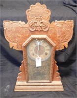Antique Victorian carved Oak kitchen clock