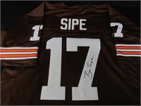 BROWNS BRIAN SIPE SIGNED JERSEY FSG COA