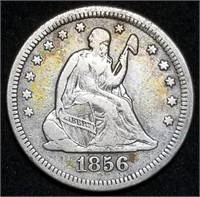 1856 Seated Liberty Silver Quarter