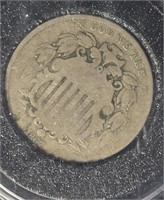 1867 w/ rays Shield Nickel