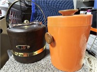 2 vintage ice buckets
