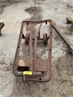 industrial cart-frame cut in half