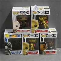 (5) Pop Funko Star Wars Collectible Figures