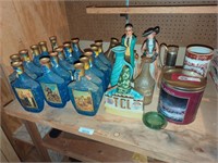 Jim Beam decanters and miscellaneous glassware