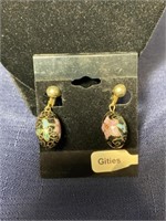 Vintage floral clip earrings