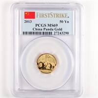 2013 Gold 1/10oz Panda PCGS MS69