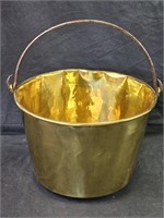 Large Brass Bucket 10" Tall X 15" Across