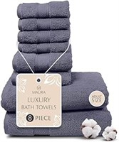 8 Piece Bath Towel Set. 2017 2 Bath Towels, 2 Hand