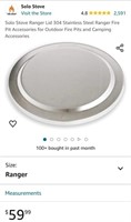 New Solo Stove Ranger Lid 304 Stainless Steel