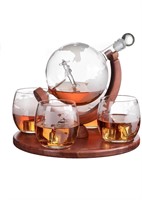 NEW $180 World Decanter Whiskey Globe