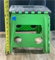 13” Neon Green and Black Foldable Step Stool