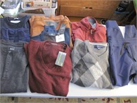 Variety of Mens Long Sleeve Tops, 1 pr Pants