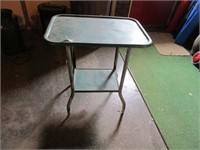 Vintage Metal table  16" x 24" x 27" Tall
