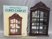 New in Box Wall Heirloom Cherry Curio Cabinet