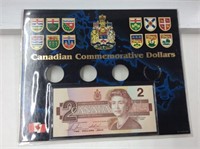 Can Comm. Dollars Folder With $2 Note