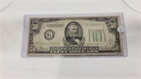 1934 $50 dollar bill