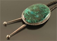Large Navajo  Turquoise Bolo