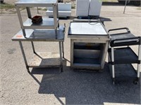 Restaurant Tables, Refrigerated Cabinet, Cart