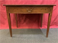 Mahogany single Drawer Library Table on tapered