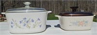 Classic Corning Ware Covered Dishes 3 & 1.5 Litre