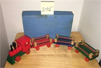 Wooden Toy Train w/box