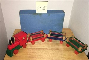 Wooden Toy Train w/box