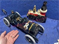 (2) Vtg whiskey decanters (old car & train)
