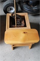 Wooden Bench & Planter Box