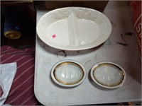 Divided dish ans 2 small dishes