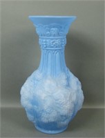 Vintage Imperial Blue Stain Loganberry Vase