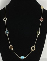 GLASS BEADED NECKLACE BY AVON 26" LENGTH