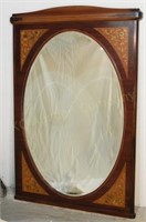 Art Nouveau Style Inlaid Mirror.