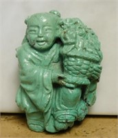 Chinese Carved Turquoise Figure.