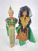 (2) VTG Barbies of the World: Spanish & Thai