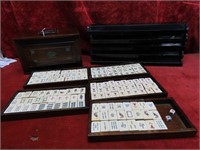 Vintage Bone & Bamboo Mahjong game.