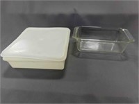 Pyrex Clear Glass Loaf Pan Dish & Tupperware