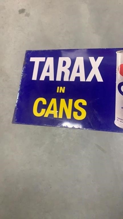 Original Tin TARAX Soft Drink Milk Bar Sign